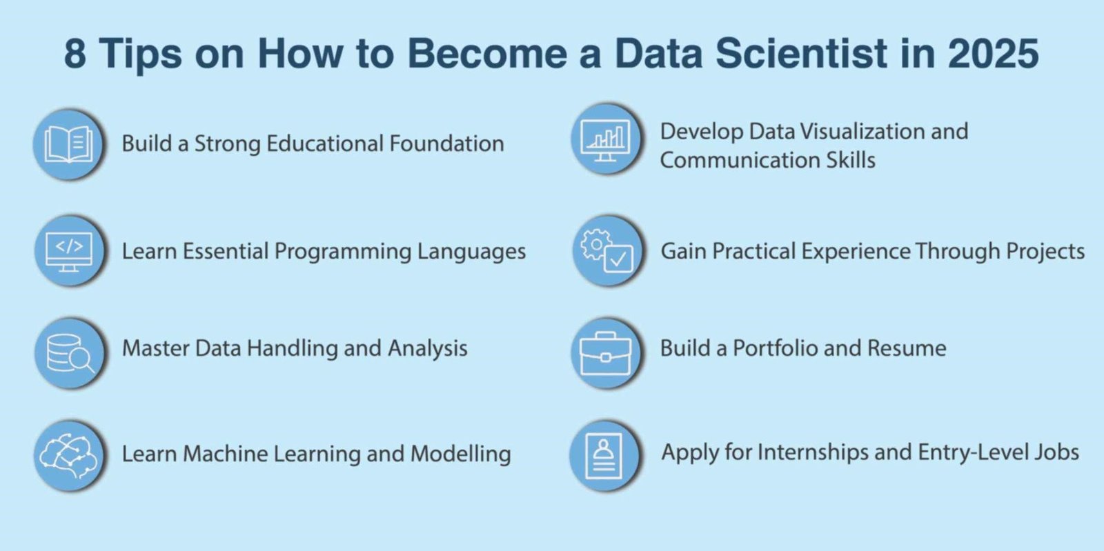 8 Tips on how to become a data scientist